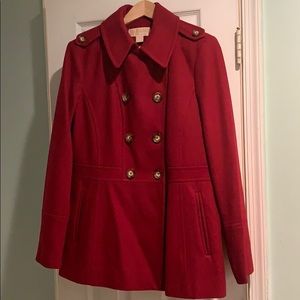 Michael Kors Red Pea Coat